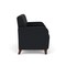 Lesro Siena Lounge Reception 2 Seat Tandem Seating, Walnut, MD Black Upholstery SN2103 - alternate 3
